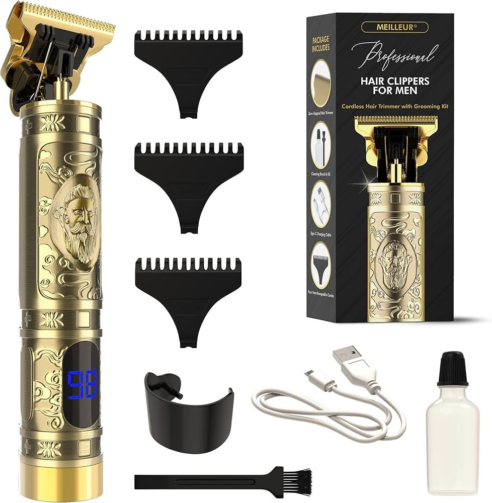 Vintage T9 Cordless Metal Trimmer Precision Hair & Beard Grooming