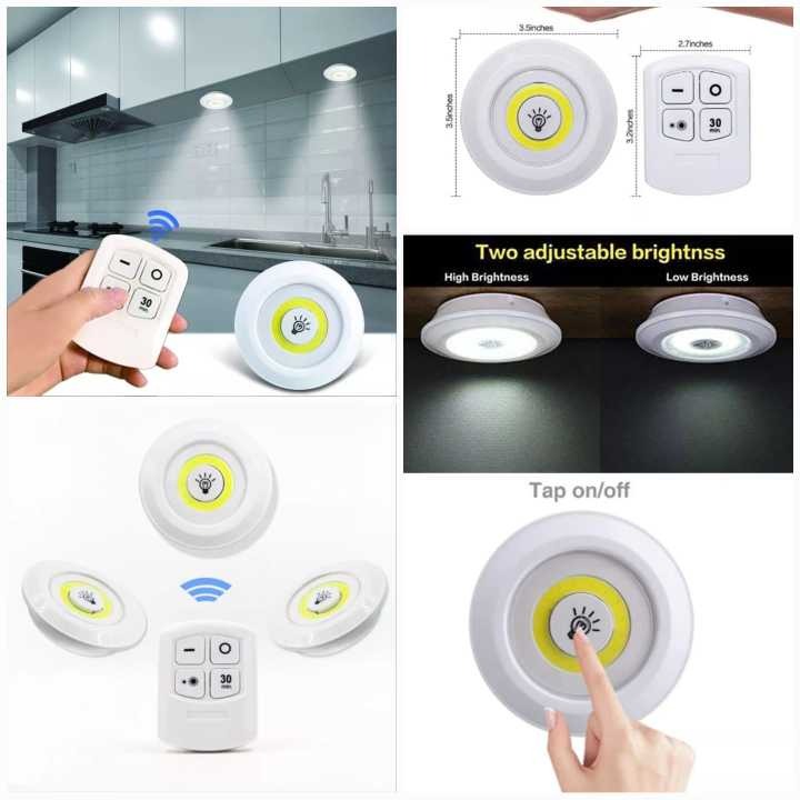 3 Pcs Remote Control LED Light Set Wireless Adjustable Brightness Home Decor Night Lamp Easy Control Pack