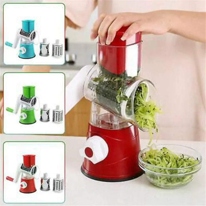 3-In-1 Manual Rotary Vegetable Slicer & Grater