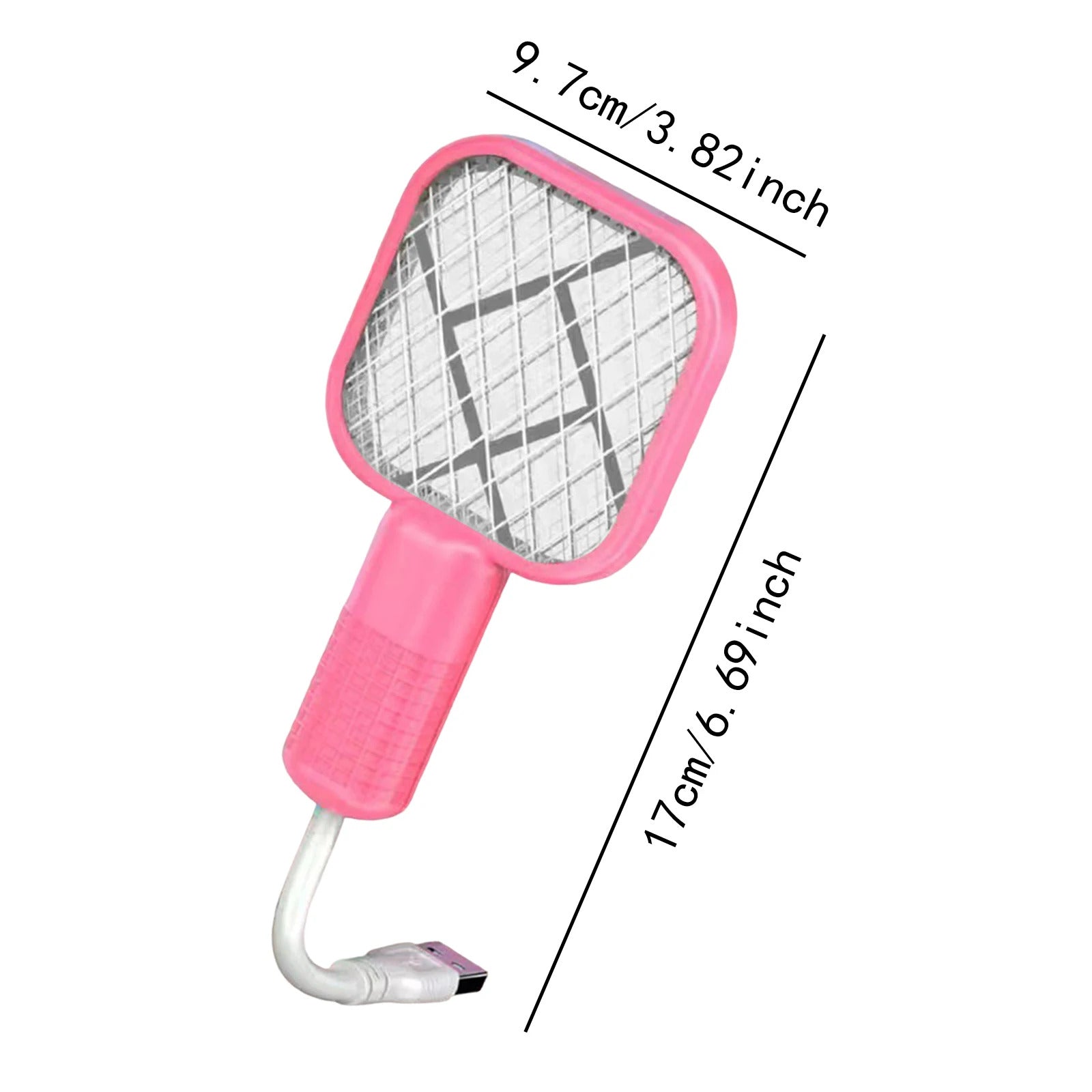 2-in-1 USB Plug-In Electric Mosquito Swatter with UV Trap Light