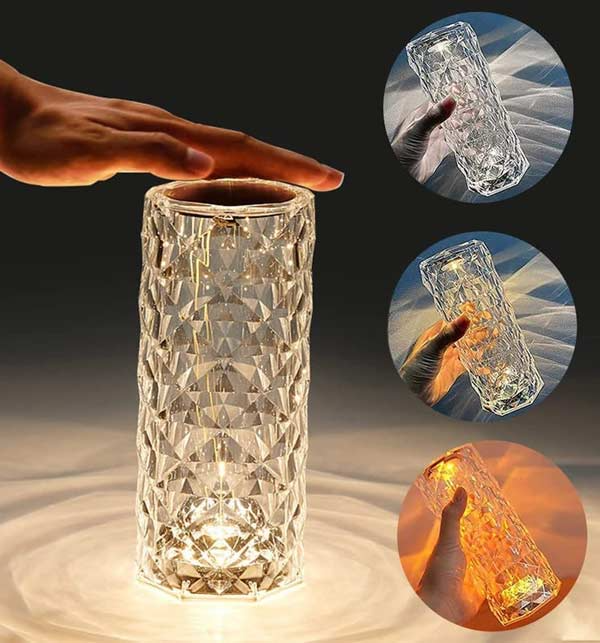 USB Rechargeable Crystal Diamond LED Lamp