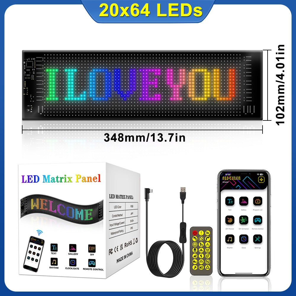 Custom Animation RGB LED Matrix Pixel Panel 5V