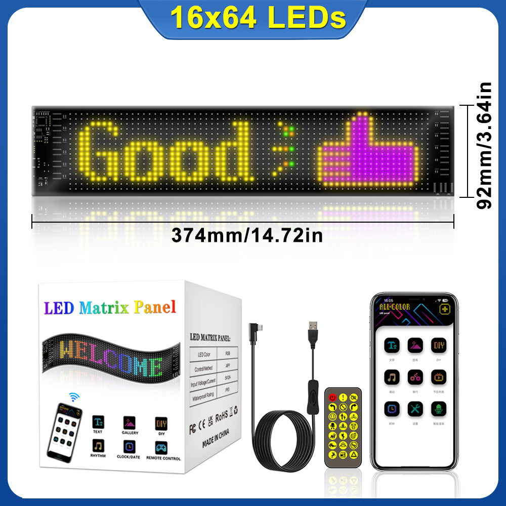 Custom Animation RGB LED Matrix Pixel Panel 5V