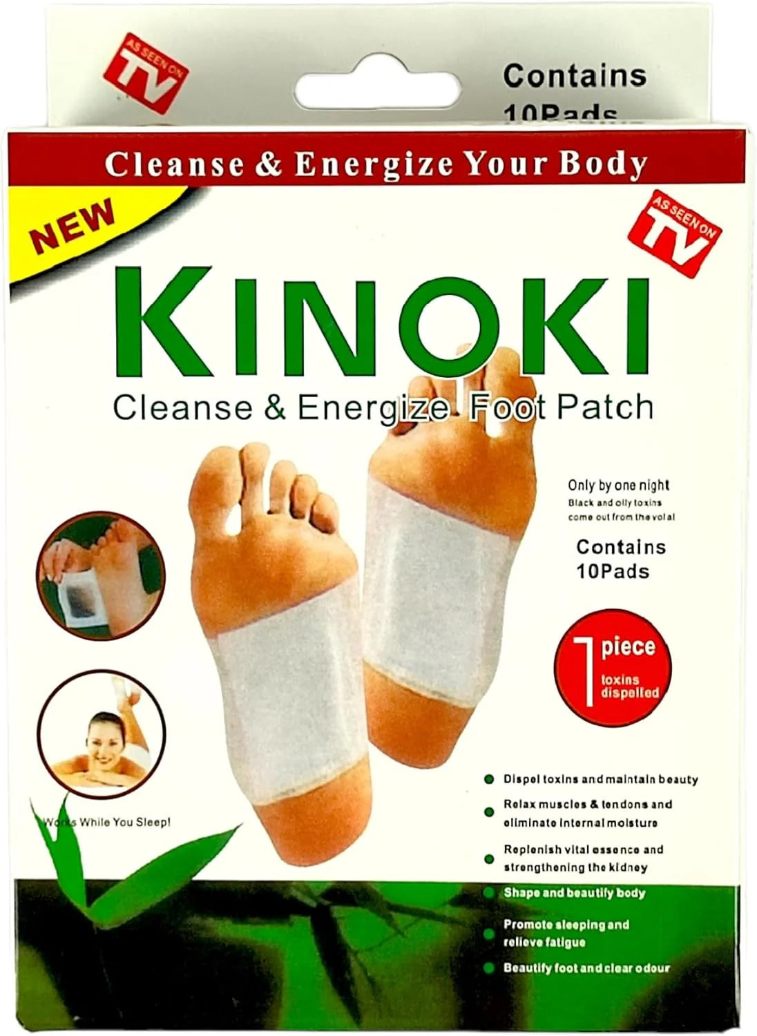 Kinoki Herbal Foot Patch Cleanse & Relax While You Sleep