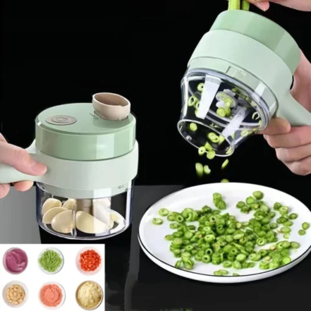 Electric Chopper Vegetable Cutter Set