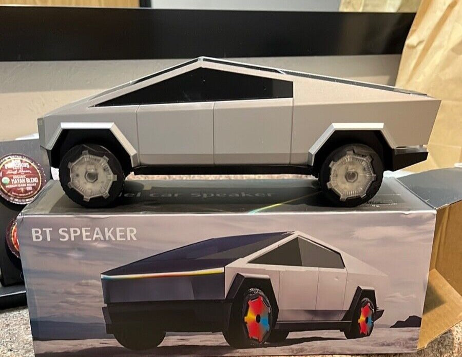 Tesla Cybertruck Design Bluetooth Speaker Wireless LED Portable Bass Speaker