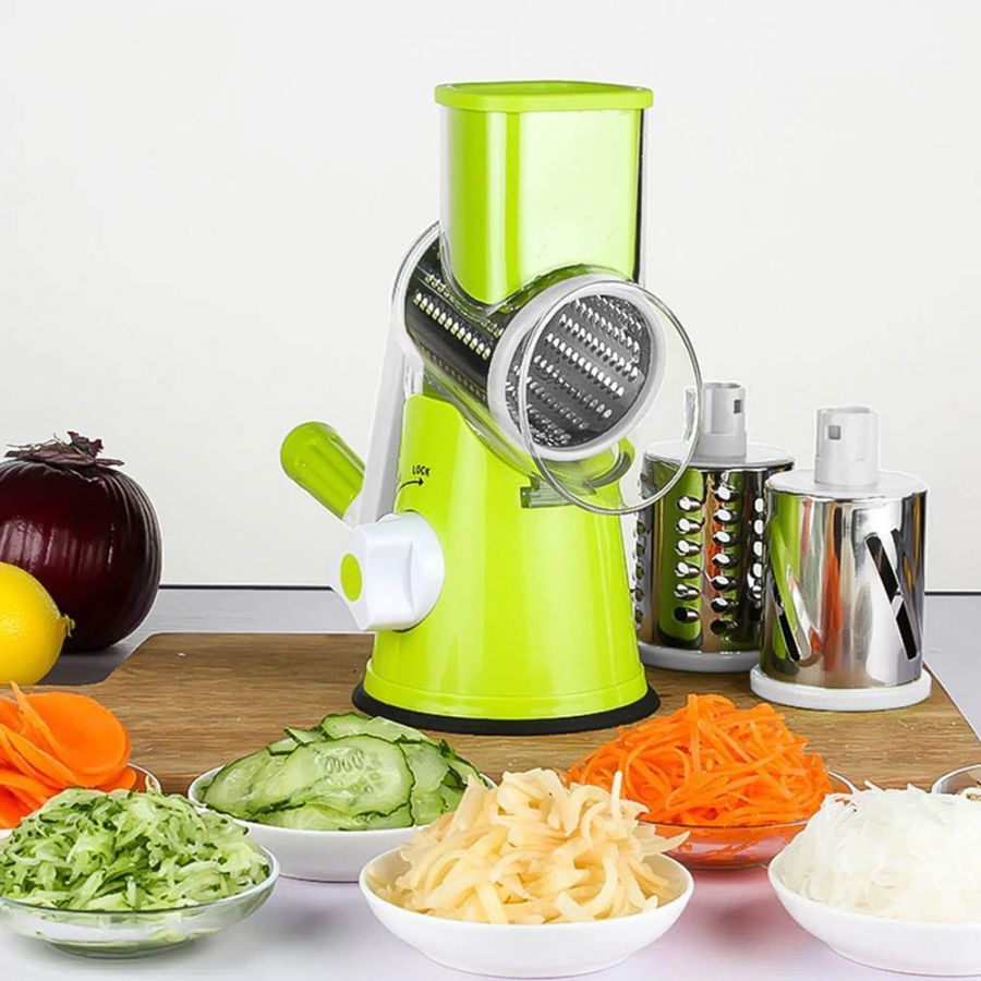 3-In-1 Manual Rotary Vegetable Slicer & Grater