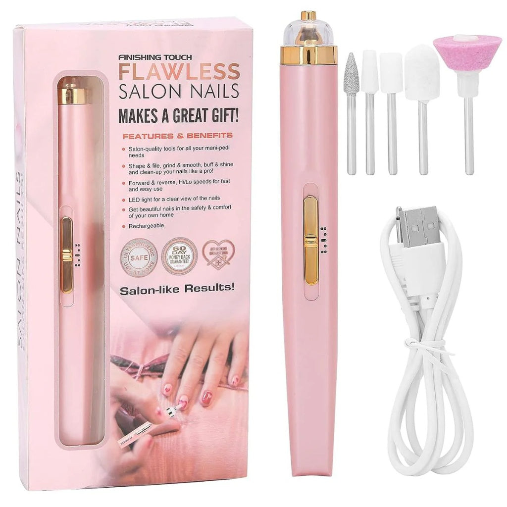 Portable Electric Nail Care Tool Complete Manicure & Pedicure Set for Home Use