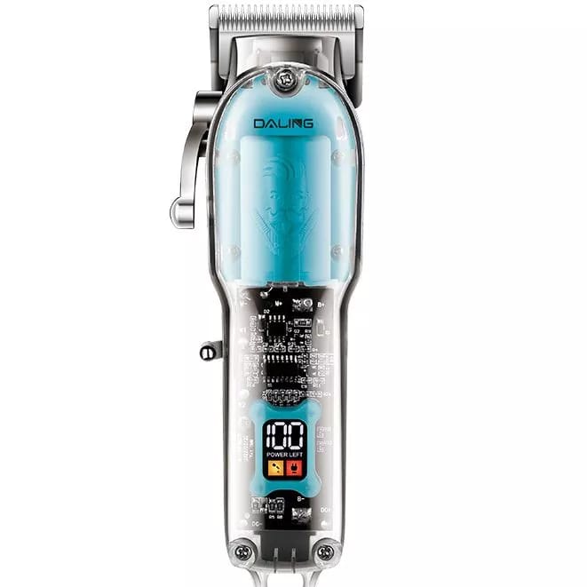 Daling Transparent Professional Hair Trimmer Rechargeable Cordless Barber Machine For Men