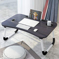 Foldable Laptop Table with Cup Holder & Tablet Slot