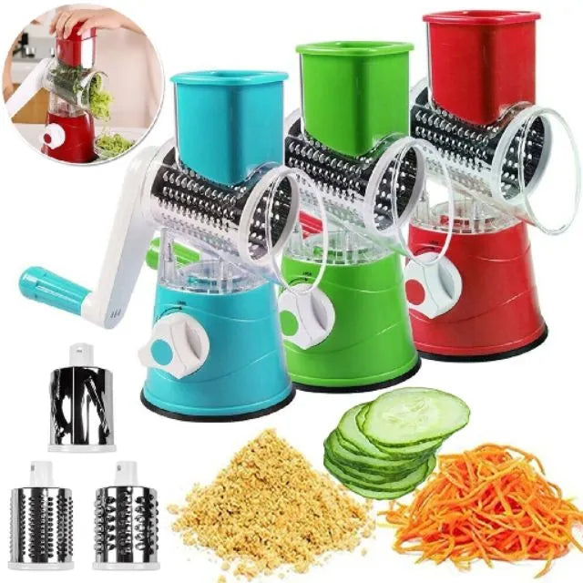 3-In-1 Manual Rotary Vegetable Slicer & Grater