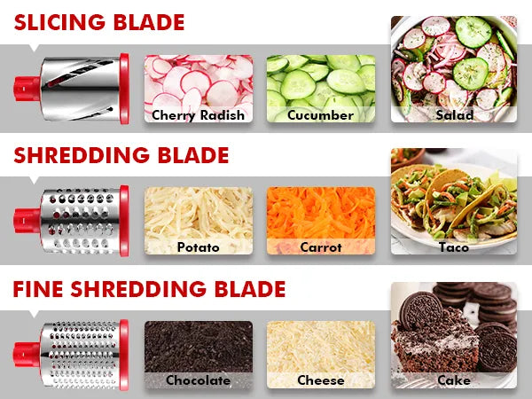 3-In-1 Manual Rotary Vegetable Slicer & Grater