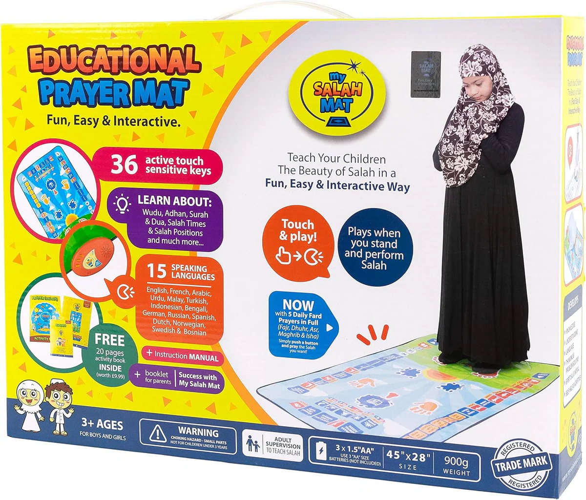 Kids Interactive Salah Learning Mat Touch & Play Prayer Educator
