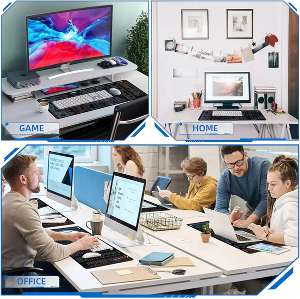 Work Smarter Desk Mat All Shortcuts One Surface